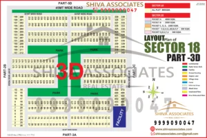 Maps of residentials and industrials plots in Sector -18 Part 3d Yamuna Expressway