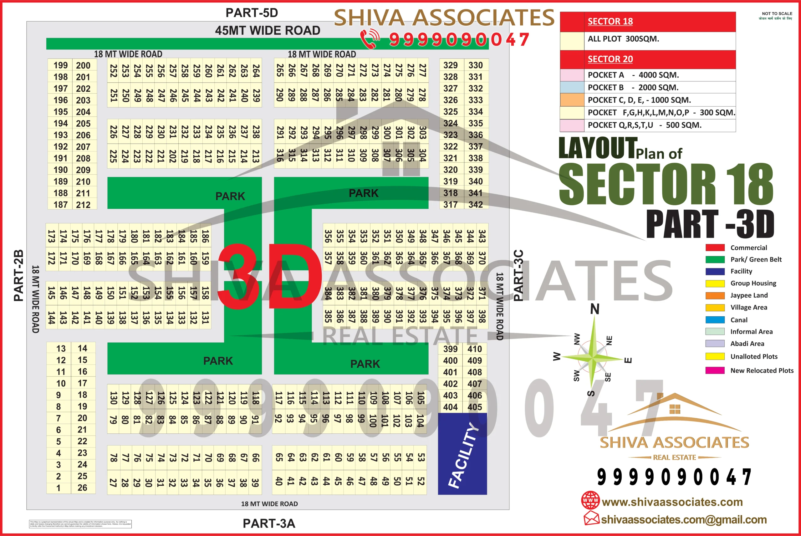 Maps of residentials and industrials plots in Sector -18 Part 3d Yamuna Expressway