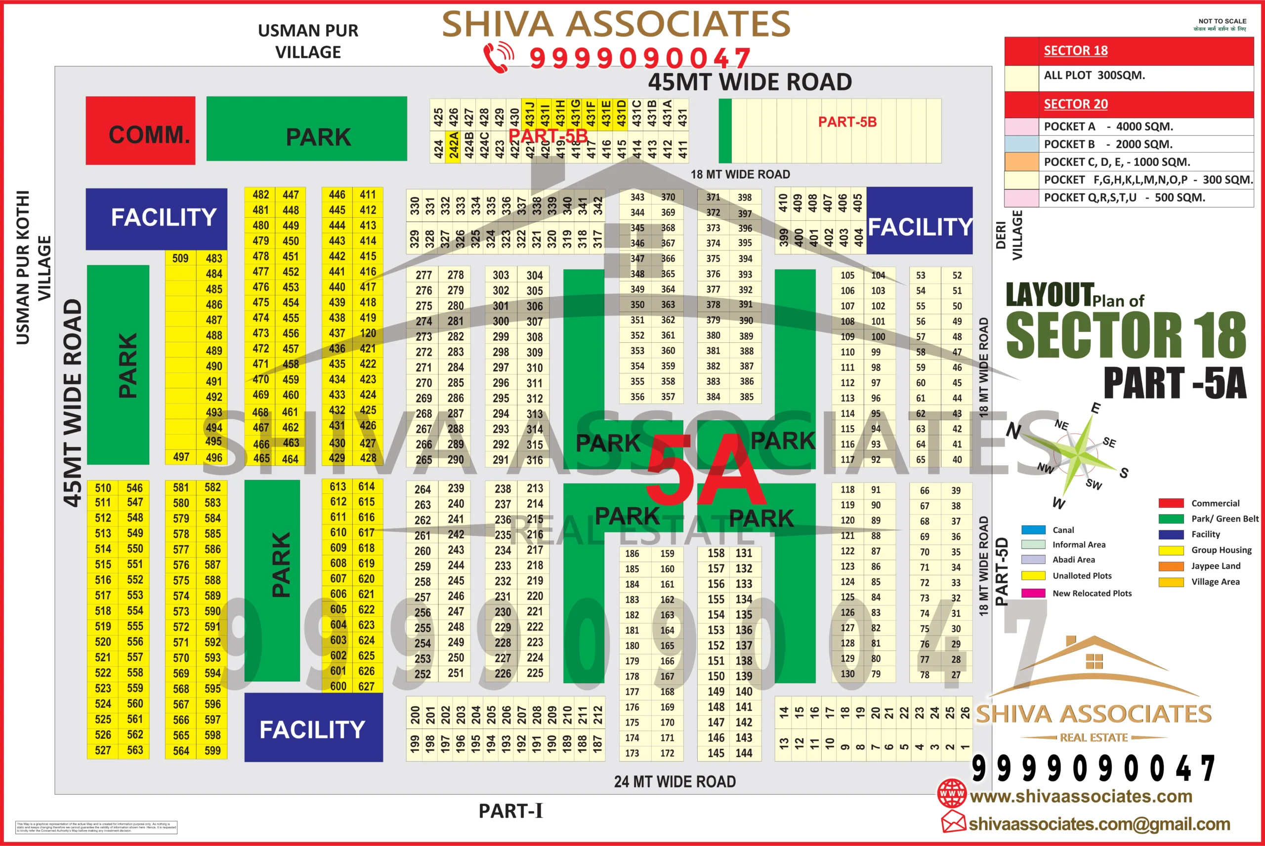 Maps of residentials and industrials plots in Sector -18 Part 5A Yamuna Expressway