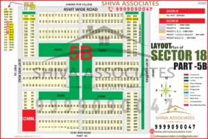 Maps of residentials and industrials plots in Sector -18 Part 5B Yamuna Expressway