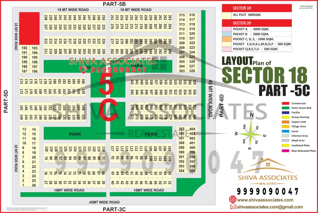 Maps of residentials and industrials plots in Sector -18 Part 5C Yamuna Expressway