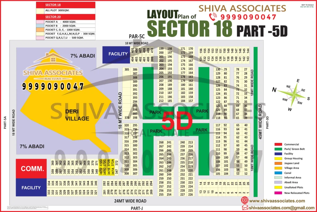 Maps of residentials and industrials plots in Sector -18 Pat 5D Yamuna Expressway