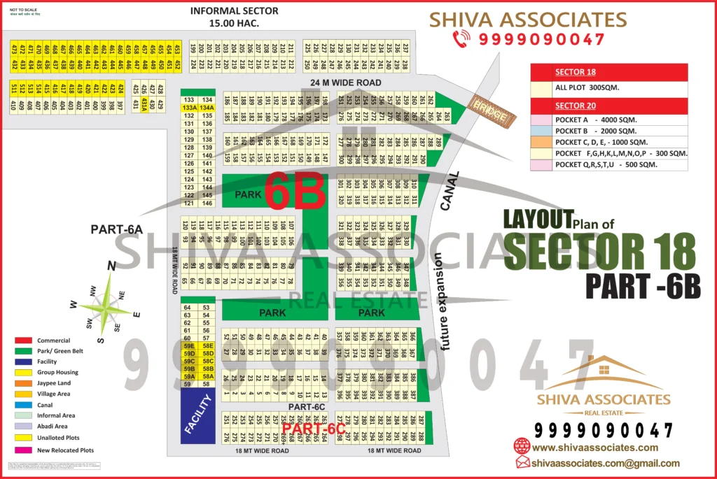 Maps of residentials and industrials plots in Sector -18 Yamuna Expressway