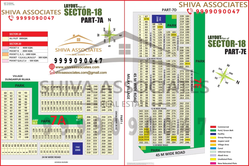 Maps of residentials and industrials plots in Sector -18 Yamuna Expressway