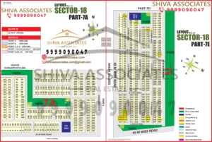 Maps of residentials and industrials plots in Sector -18 Yamuna Expressway