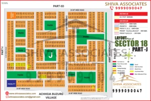 Maps of residentials and industrials plots in Sector -18 Part j Yamuna Expressway