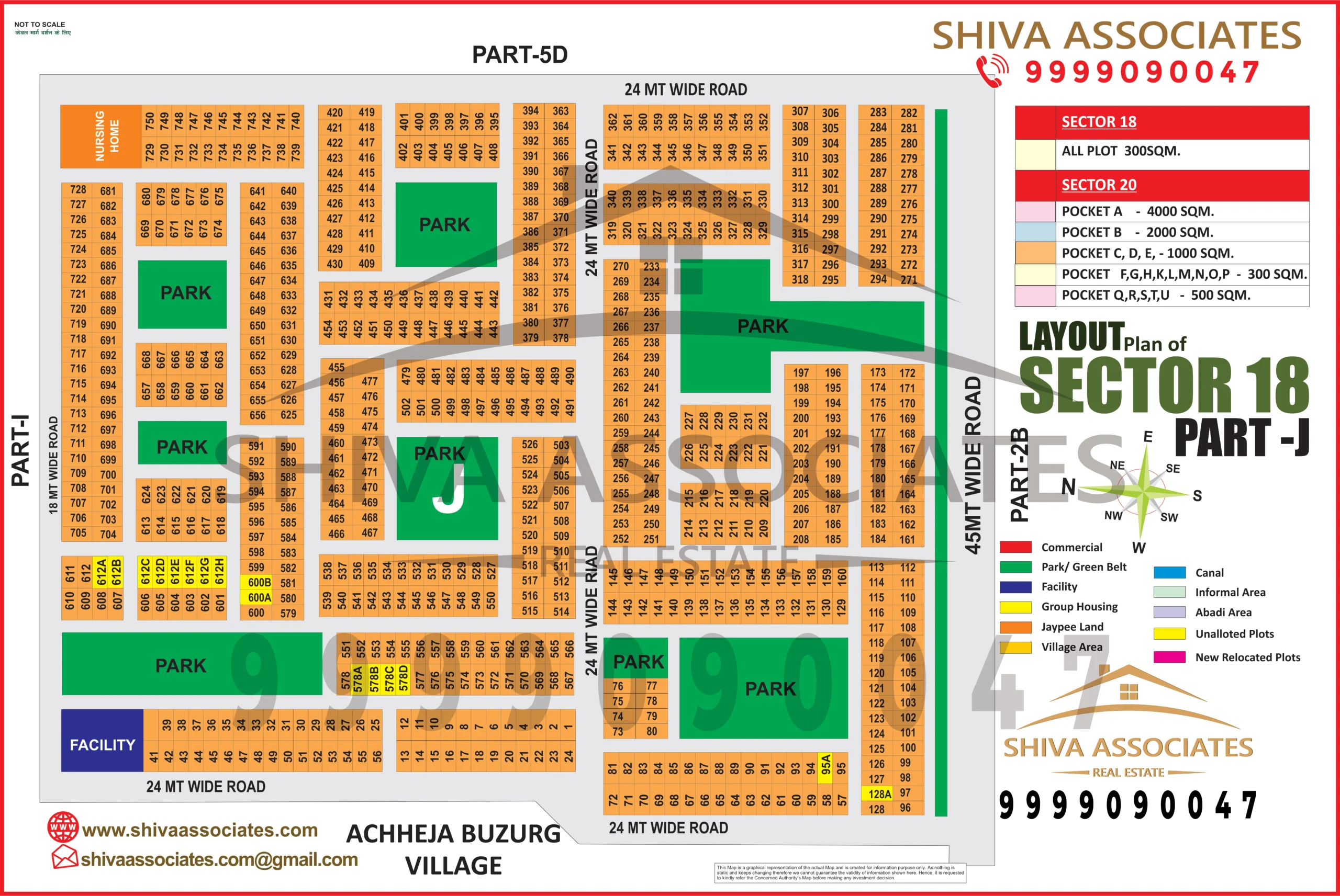 Maps of residentials and industrials plots in Sector -18 Part j Yamuna Expressway