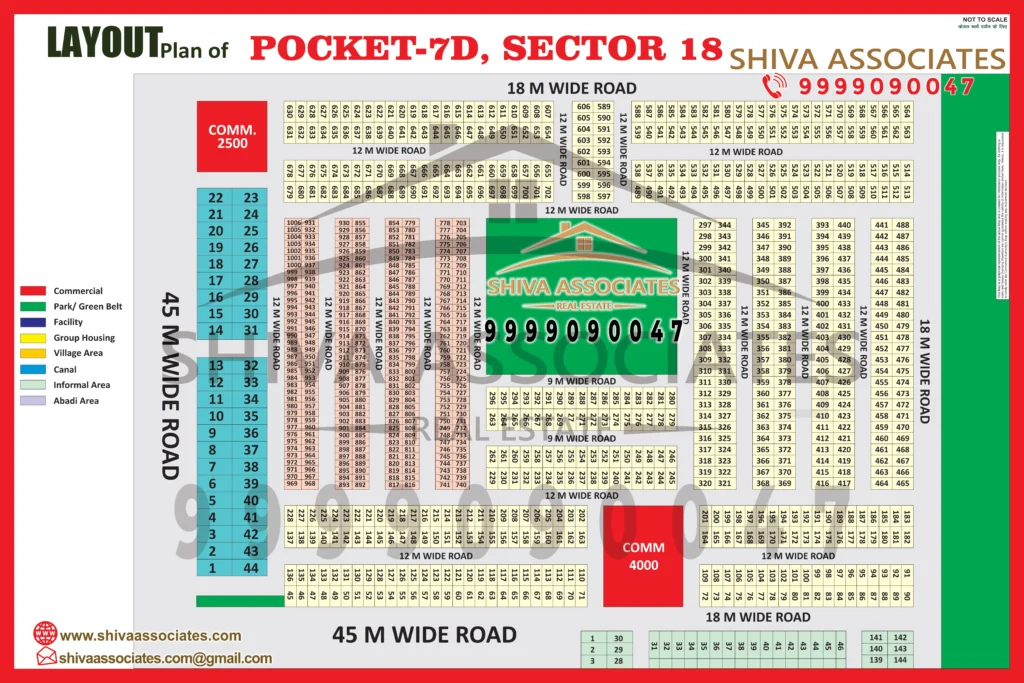 Maps of residentials and industrials plots in Sector -18 Pocket 7D Yamuna Expressway