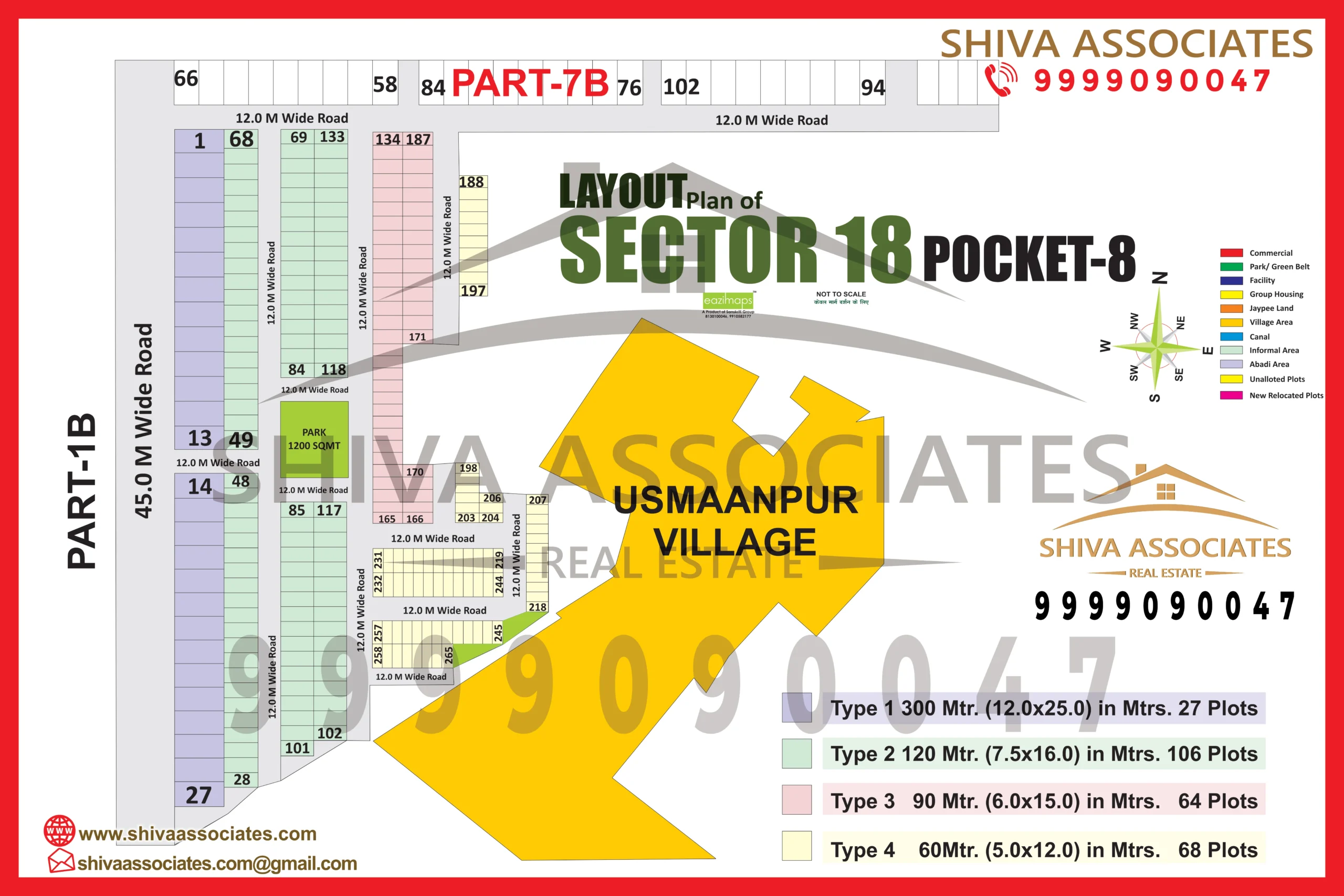 Maps of residentials and industrials plots in Sector -18 Pocket 8 Yamuna Expressway