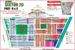 Maps of residentials and industrials plots in Sector -20 Part B&C yamuna Expressway