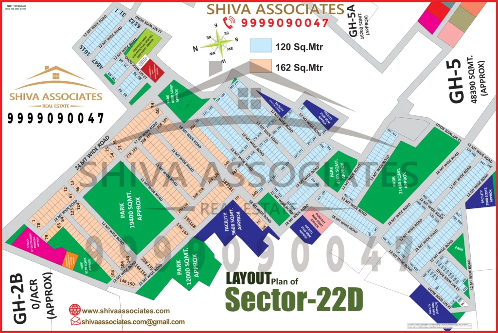 Maps of residentials and industrials plots in Sector -22 yamuna expressway and greater noida