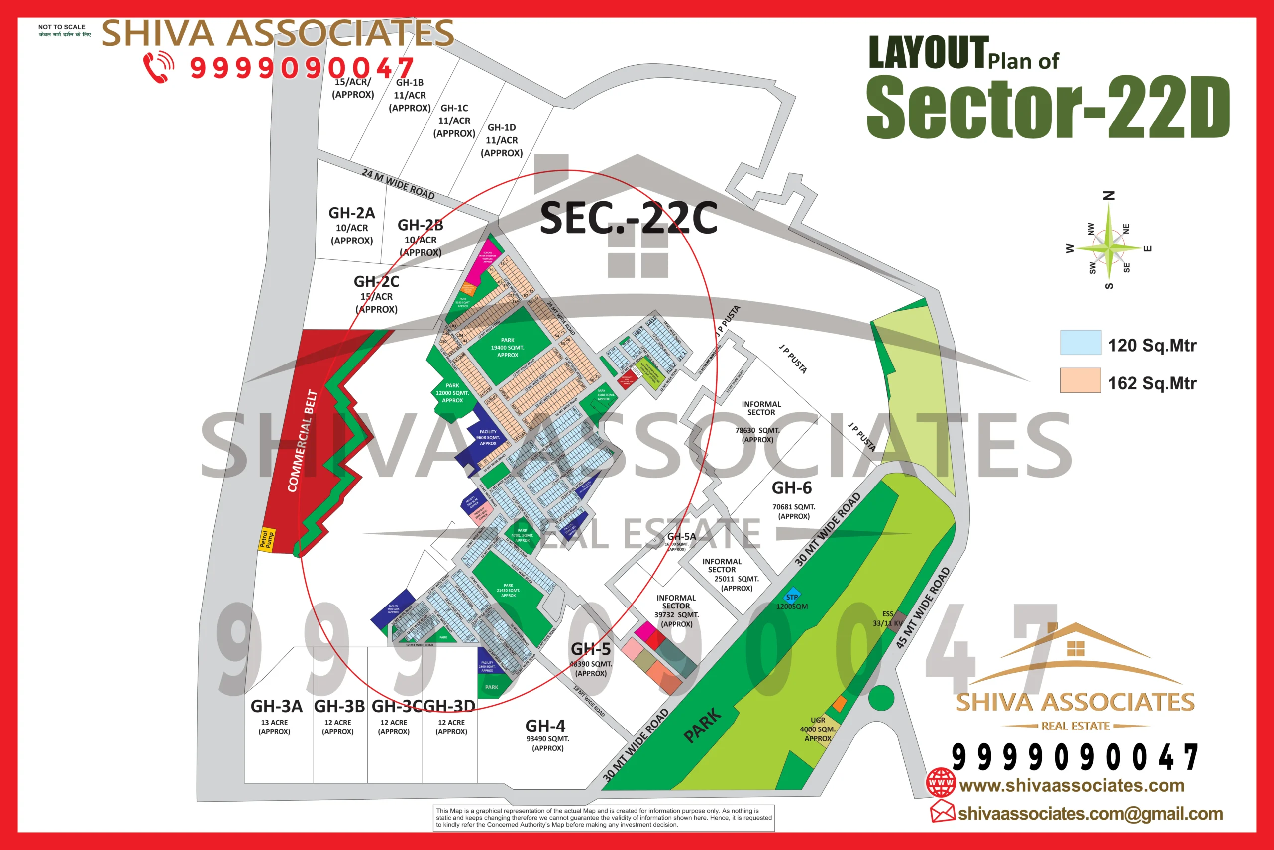 Maps of residentials and industrials plots in Sector 22D in greater noida and yamuna expressway