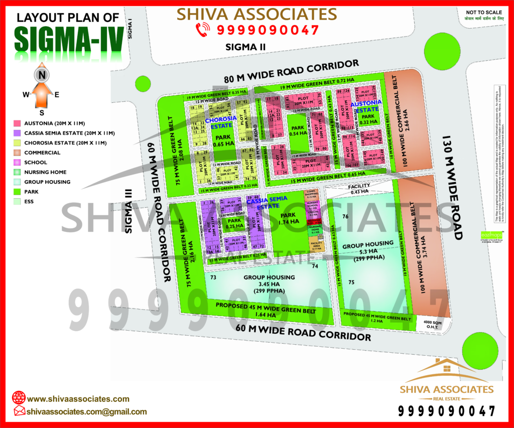 Map of Residentials and Industrials Plots in Sigma Greater Noida