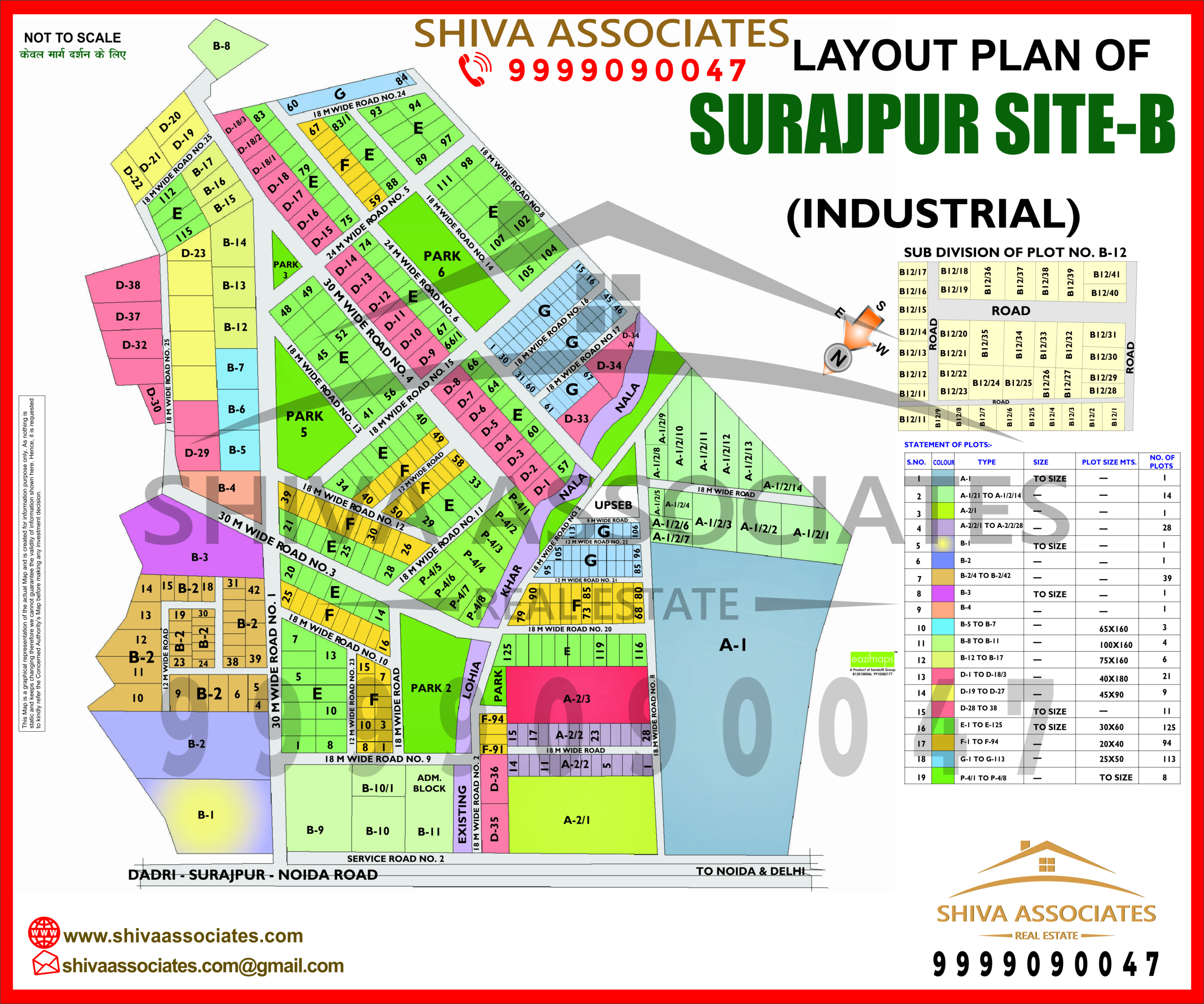 Map of Residentials and Industrials Plots in Suraj Pur site Greater Noida